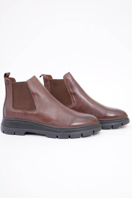 bottines homme marron