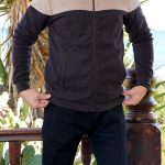 gilet homme marron noir