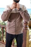 gilet pour homme beige marron